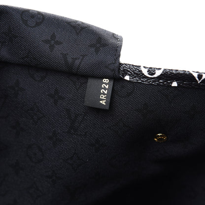 Louis Vuitton Monogram Giant Crafty Neverfull MM Creme Rouge Black 6 of 9