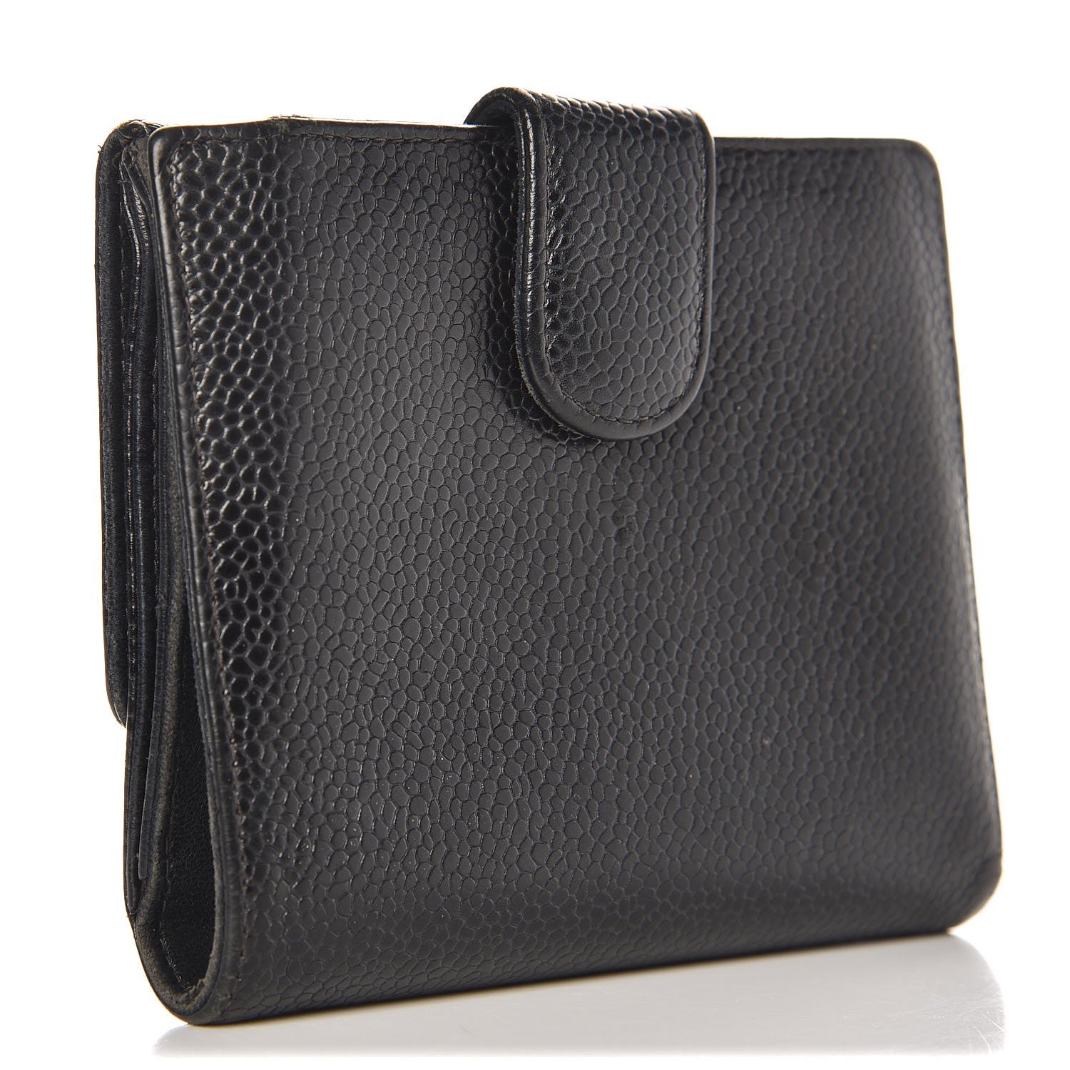 Chanel Caviar Timeless CC Compact French Wallet Black 3 of 12
