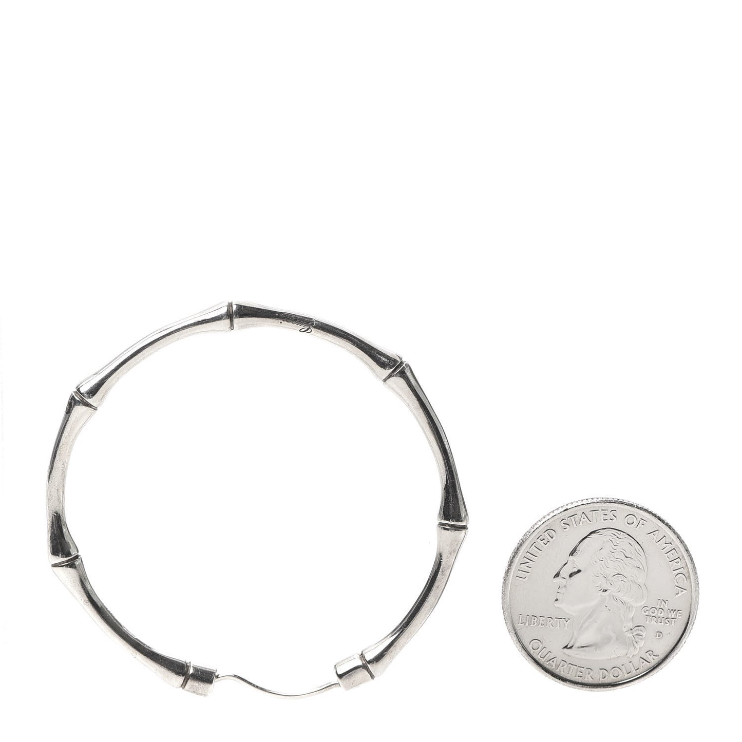 Sterling Silver Bamboo Hoop Earrings