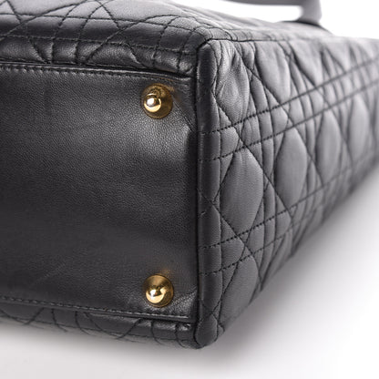 Christian Dior Lambskin Cannage Large Lady Dior Black 10 of 14
