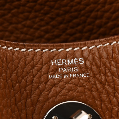 Hermes Taurillon Clemence Lindy 26 Gold 6 of 11