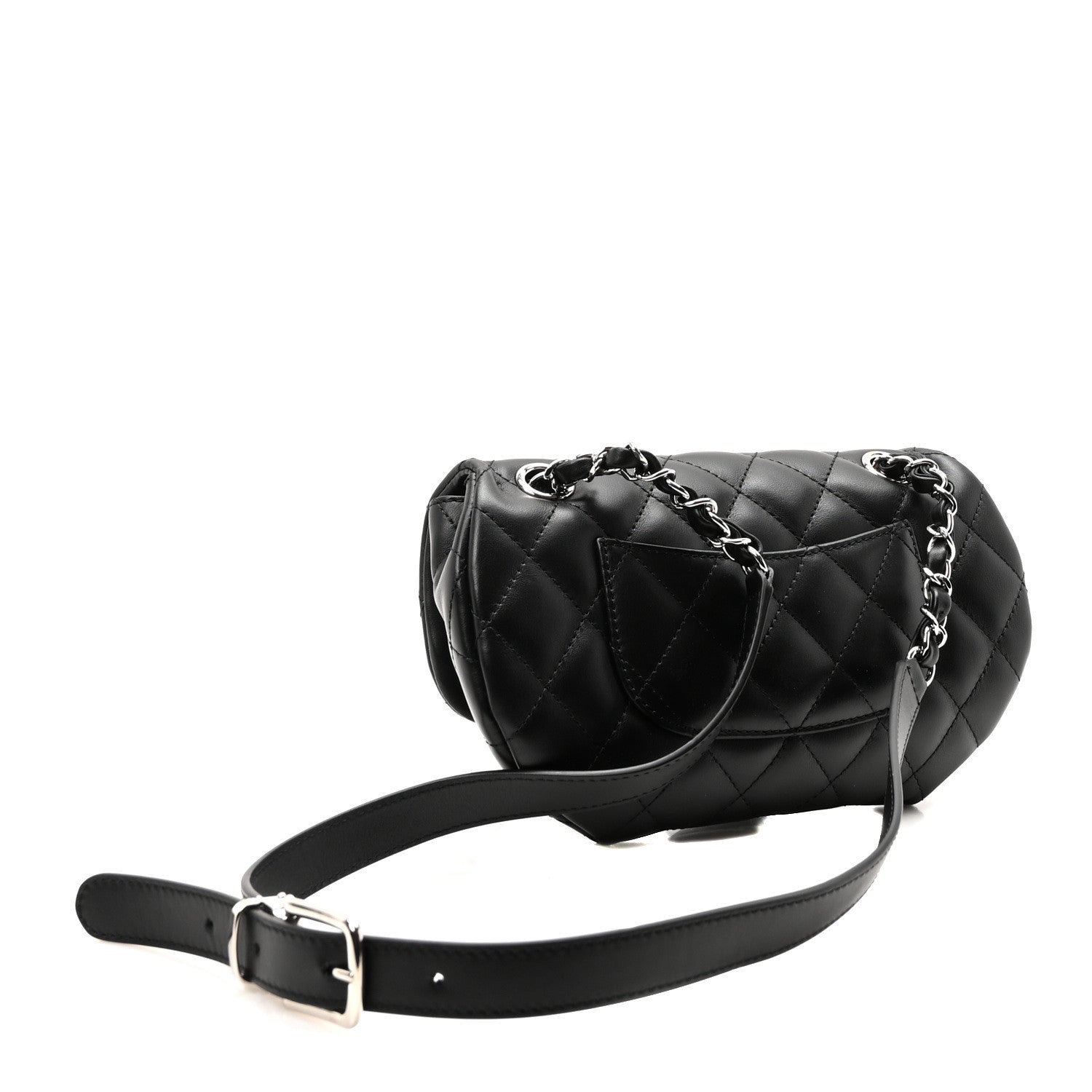 Chanel Calfskin Quilted CC Uniform Flap Belt Bag Black 3 of 10