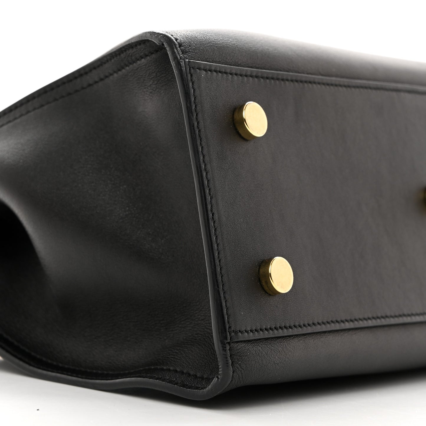 SAINT LAURENT Calfskin Monogram Baby Downtown Cabas Black