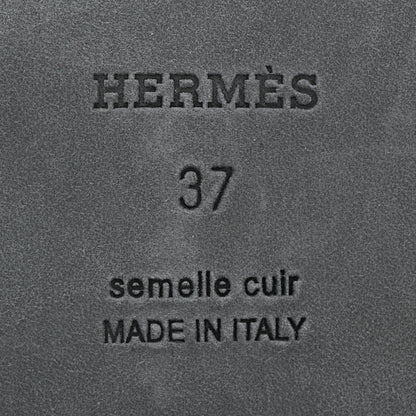 Hermes Box Calfskin Oran Sandals 37 Light Bleu 6 of 8