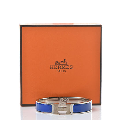 Hermes Narrow Enamel Clic Clac H Bracelet PM Bleu Royal 7 of 7
