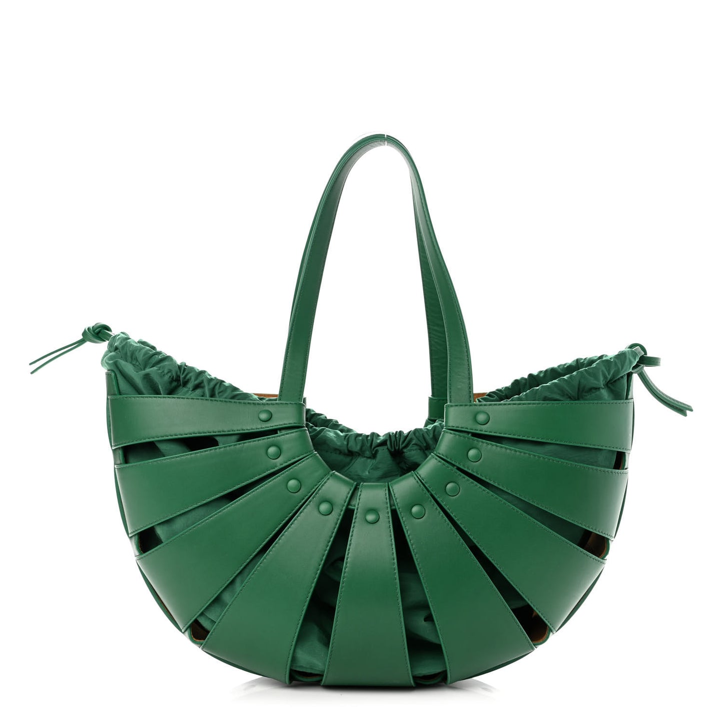 French Calfskin Shell Bag Racing Green