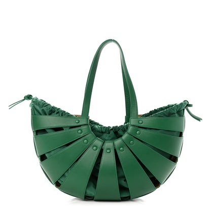 Bottega Veneta French Calfskin Shell Bag Racing Green 1 of 9