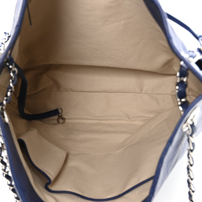 Chanel Caviar Stitched CC Pocket Tote Navy Blue 5 of 11