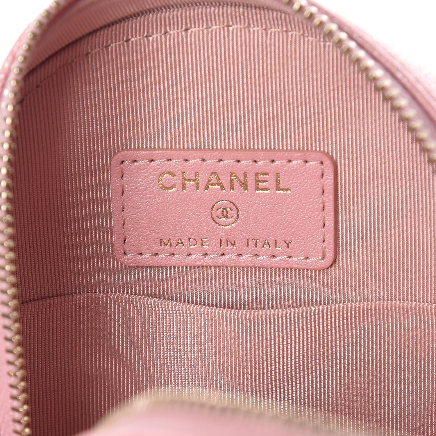 Chanel Iridescent Caviar Quilted Round Clutch With Chain Pink 8 of 10