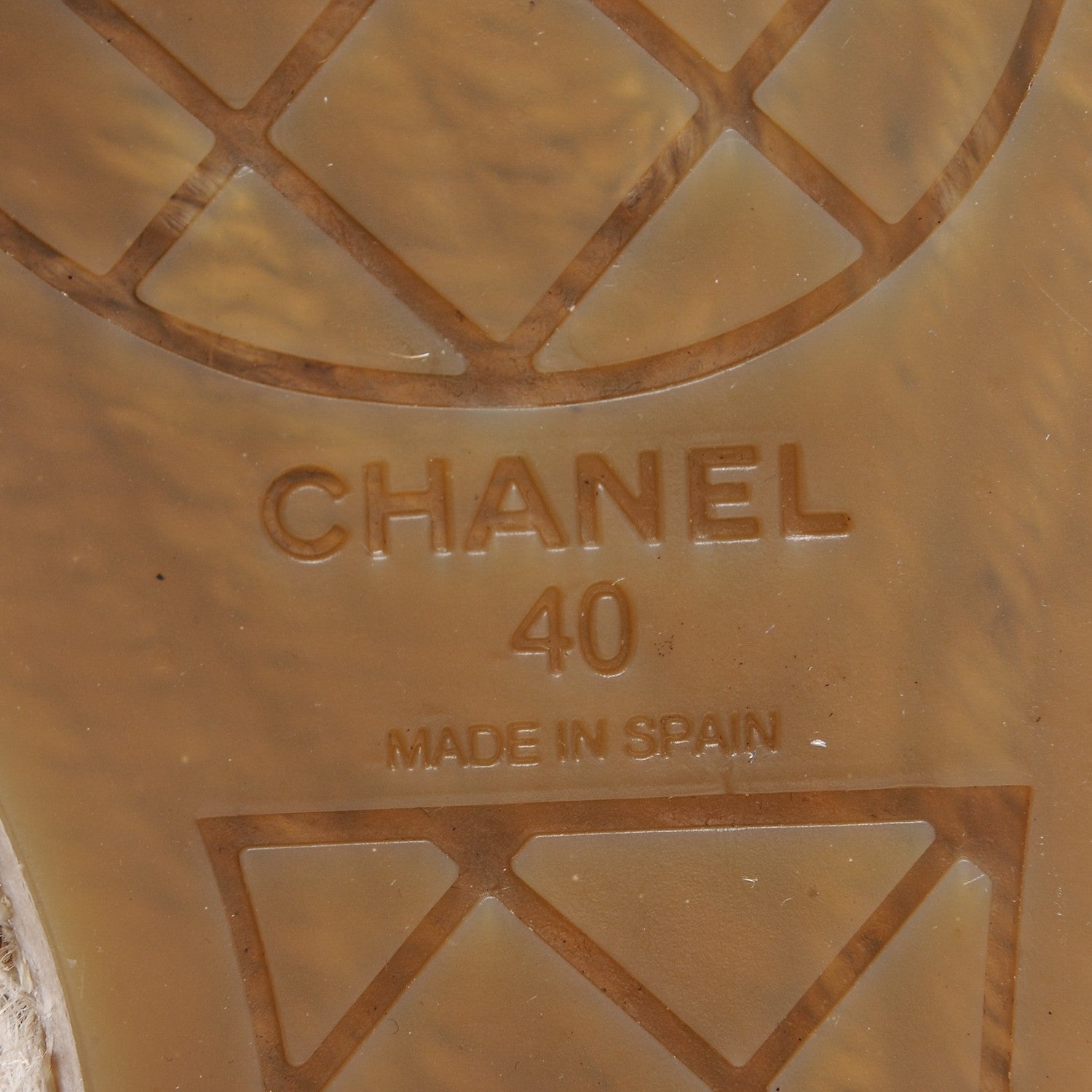 Chanel Grained Calfskin CC Espadrilles 40 White Black 6 of 9
