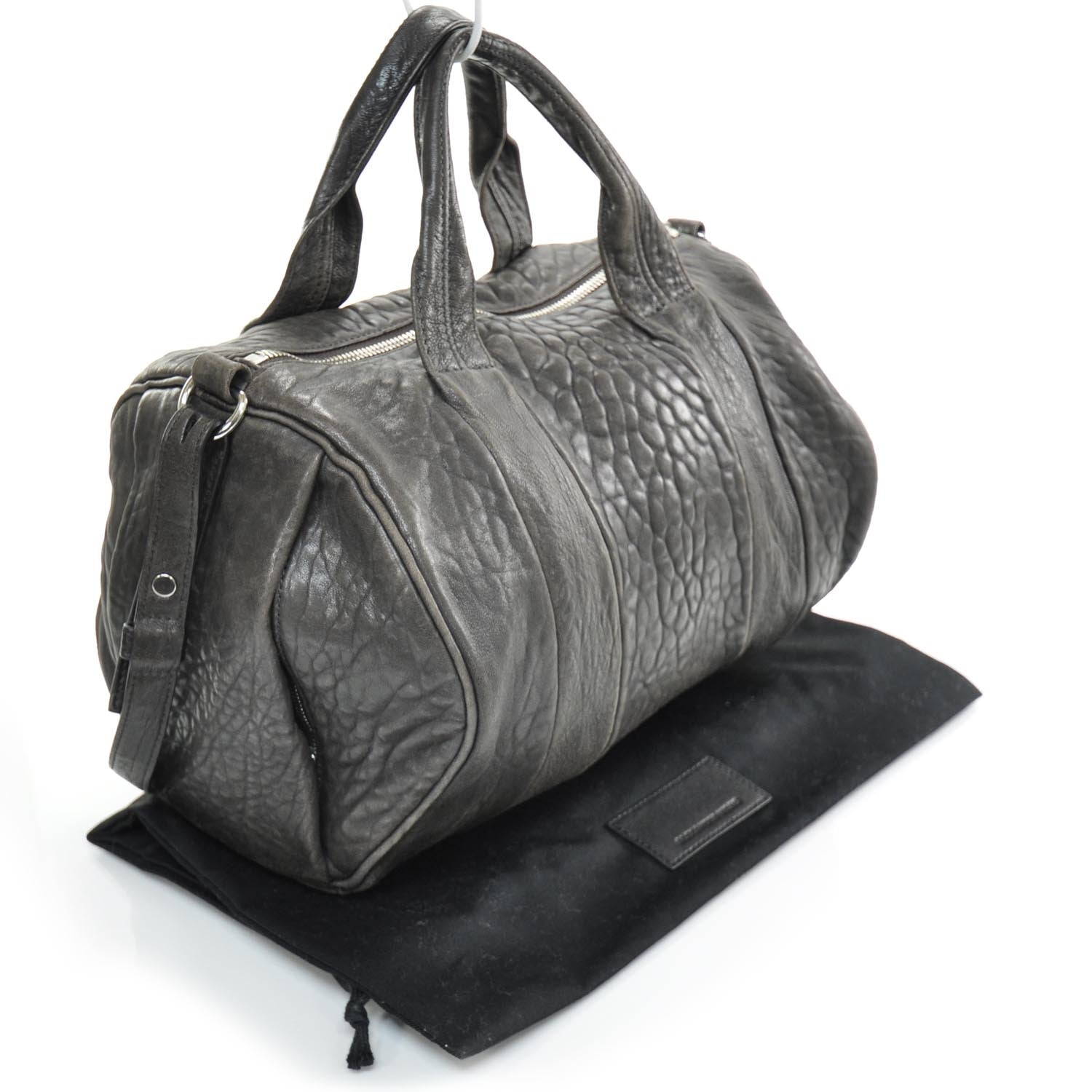 Alexander Wang Leather Rocco Duffel Bag Dark Brown 3 of 7