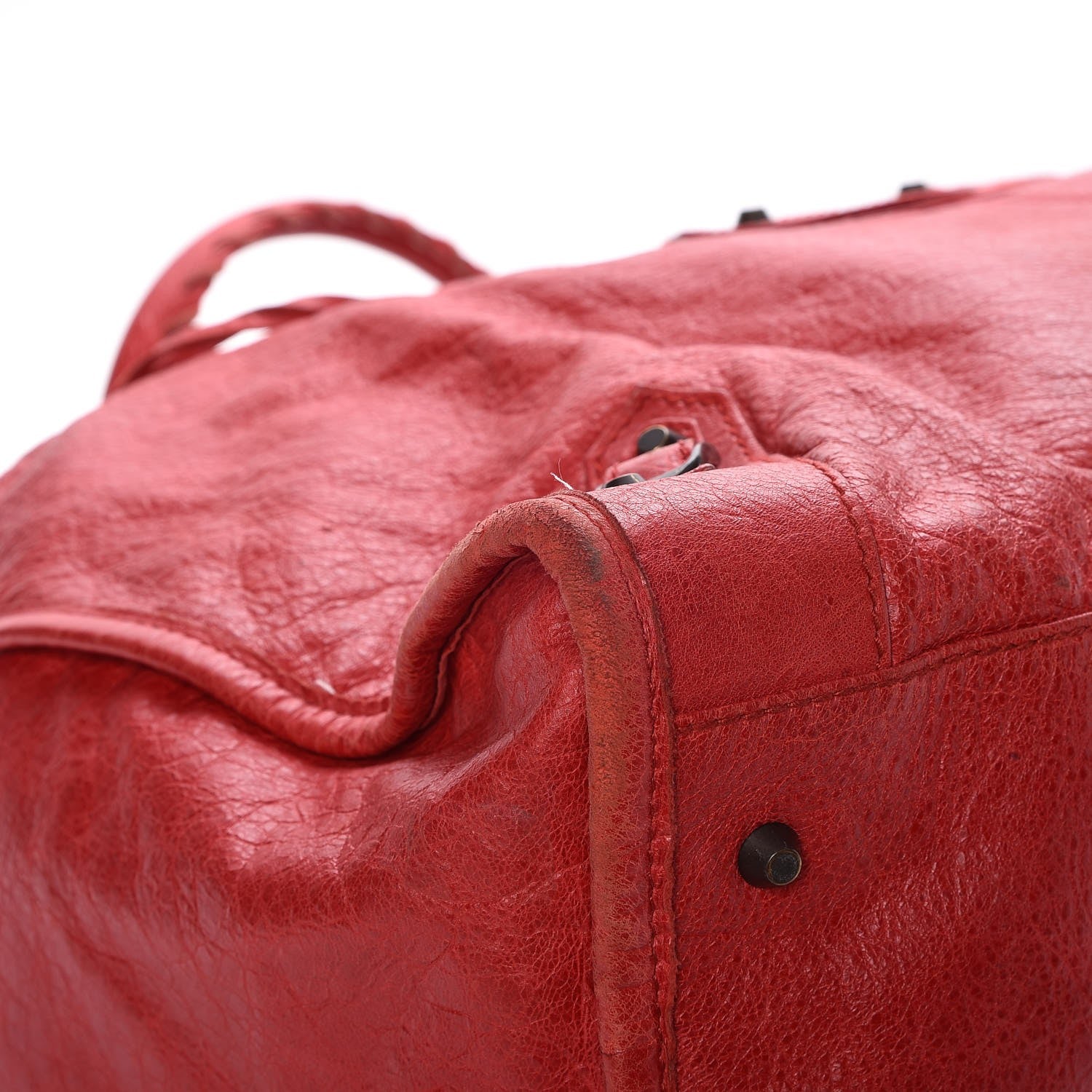Balenciaga Agneau Classic Hardware Weekender Coquelicot 8 of 11