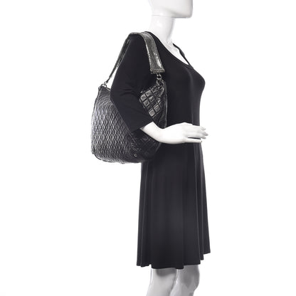Chanel Lambskin Large Chain Mail Hobo Black 2 of 9