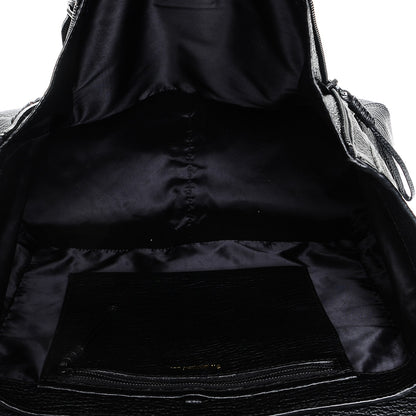 3.1 Phillip Lim 3.1 Textured Calfskin Large Pashli Satchel Black 5 of 6