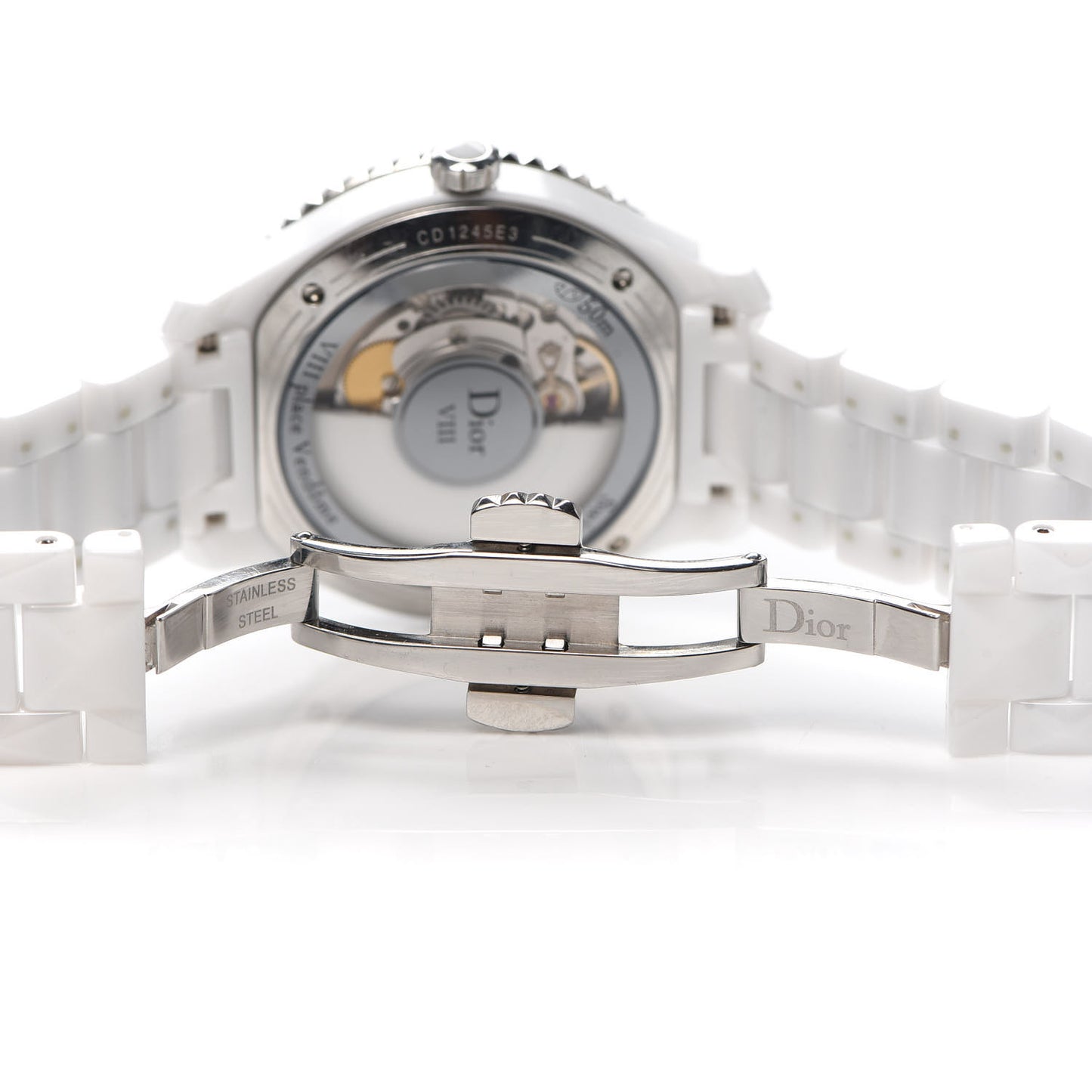 Stainless Steel Ceramic 38mm Dior VIII Automatic Watch White