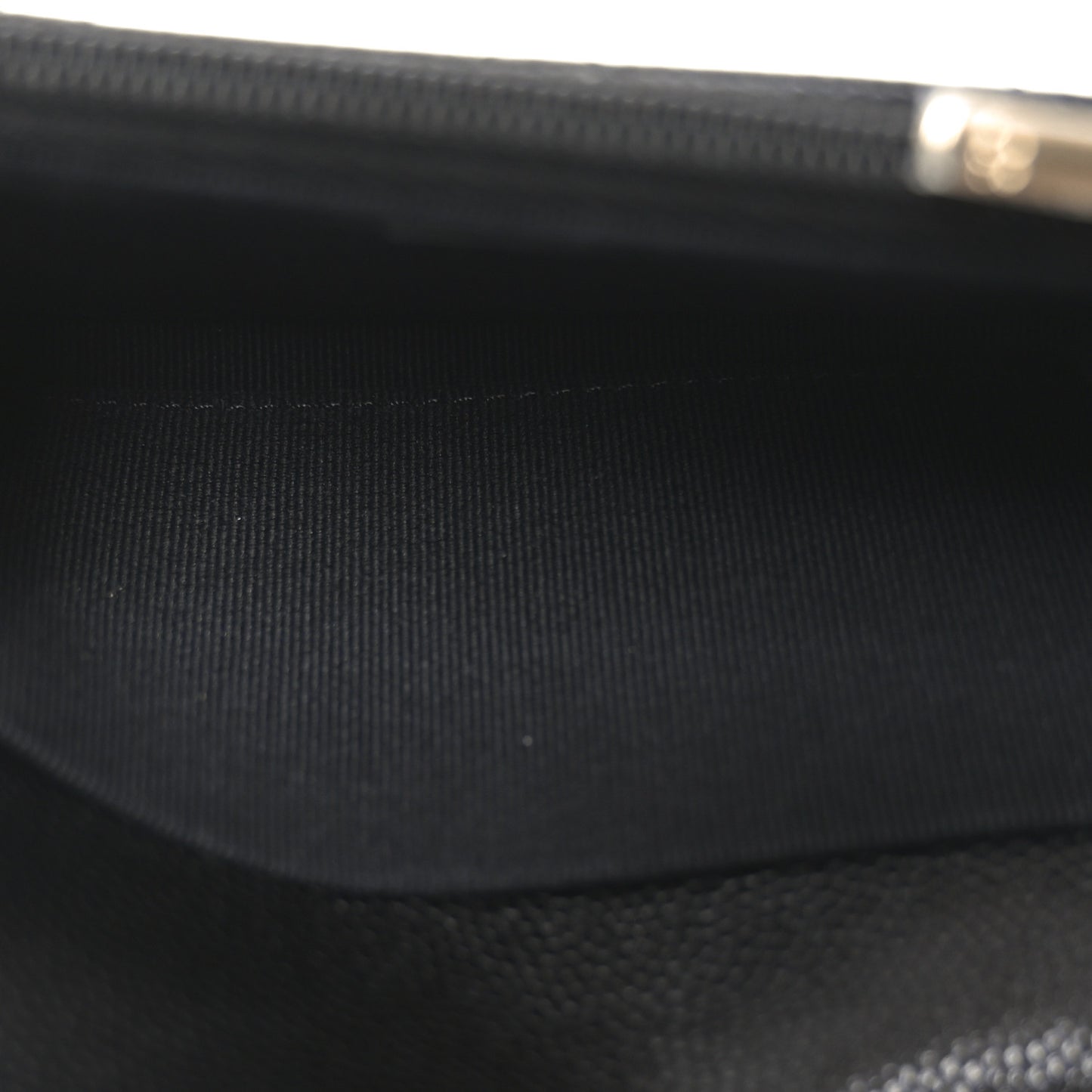 Caviar Quilted CC Glitter Flap Card Holder Black
