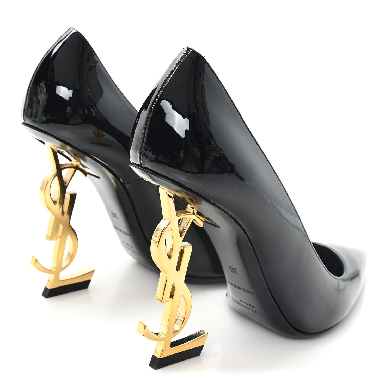 Saint Laurent Patent Opyum 110 Pumps 36 Black Gold 36 Black Gold 5 of 10
