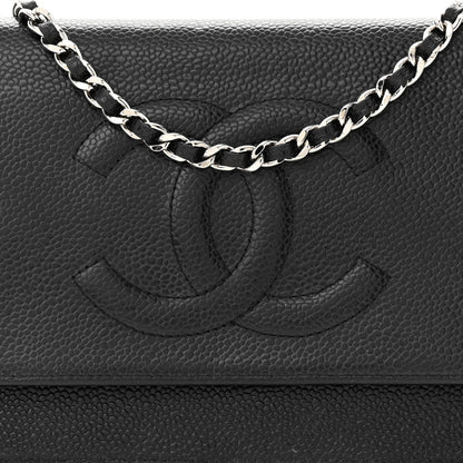 Chanel Caviar Timeless CC Wallet on Chain WOC Black 9 of 13