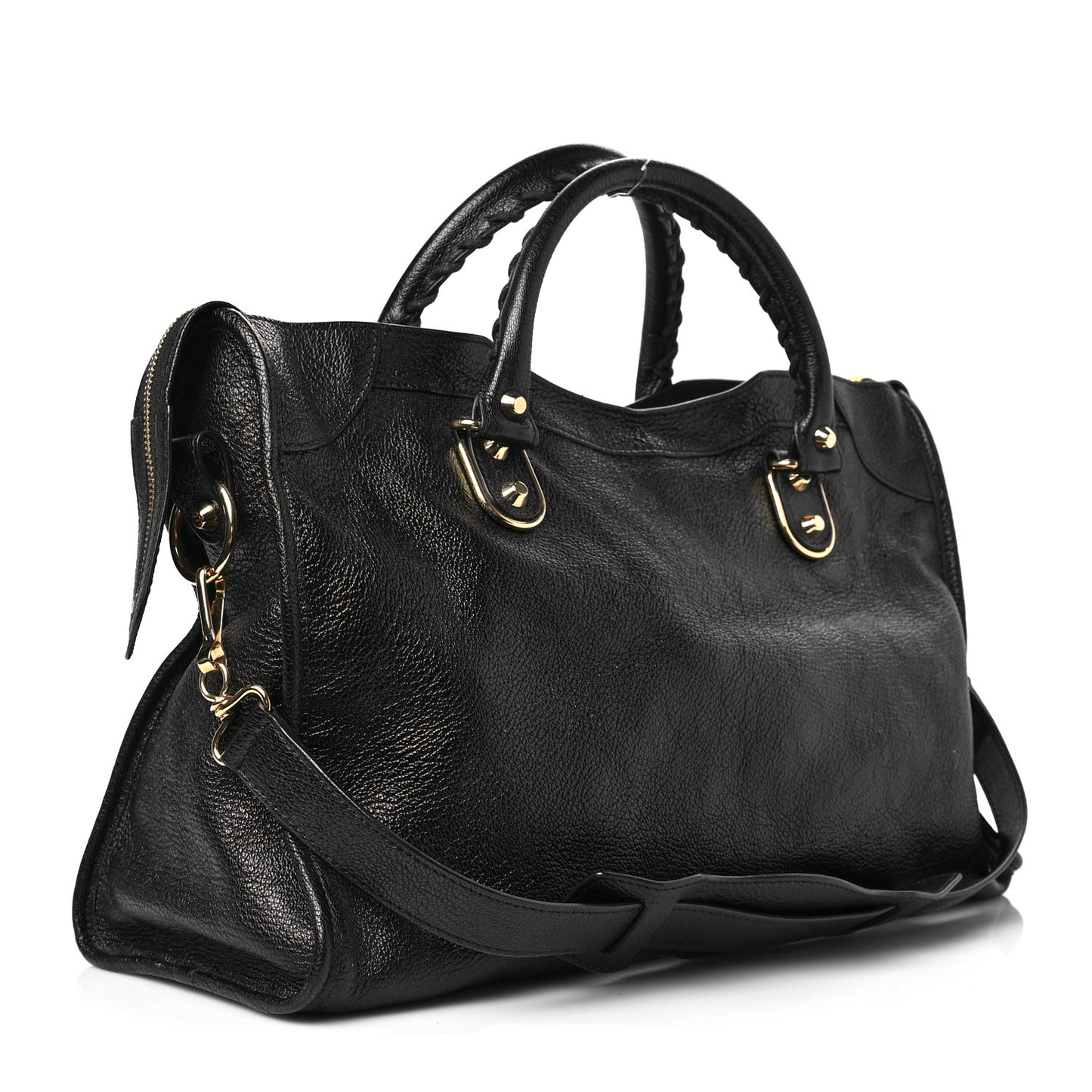 Chevre Gold Metallic Edge Hardware City Black