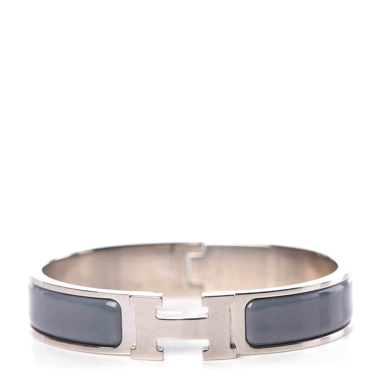 Enamel Narrow Clic Clac H Bracelet PM Slate