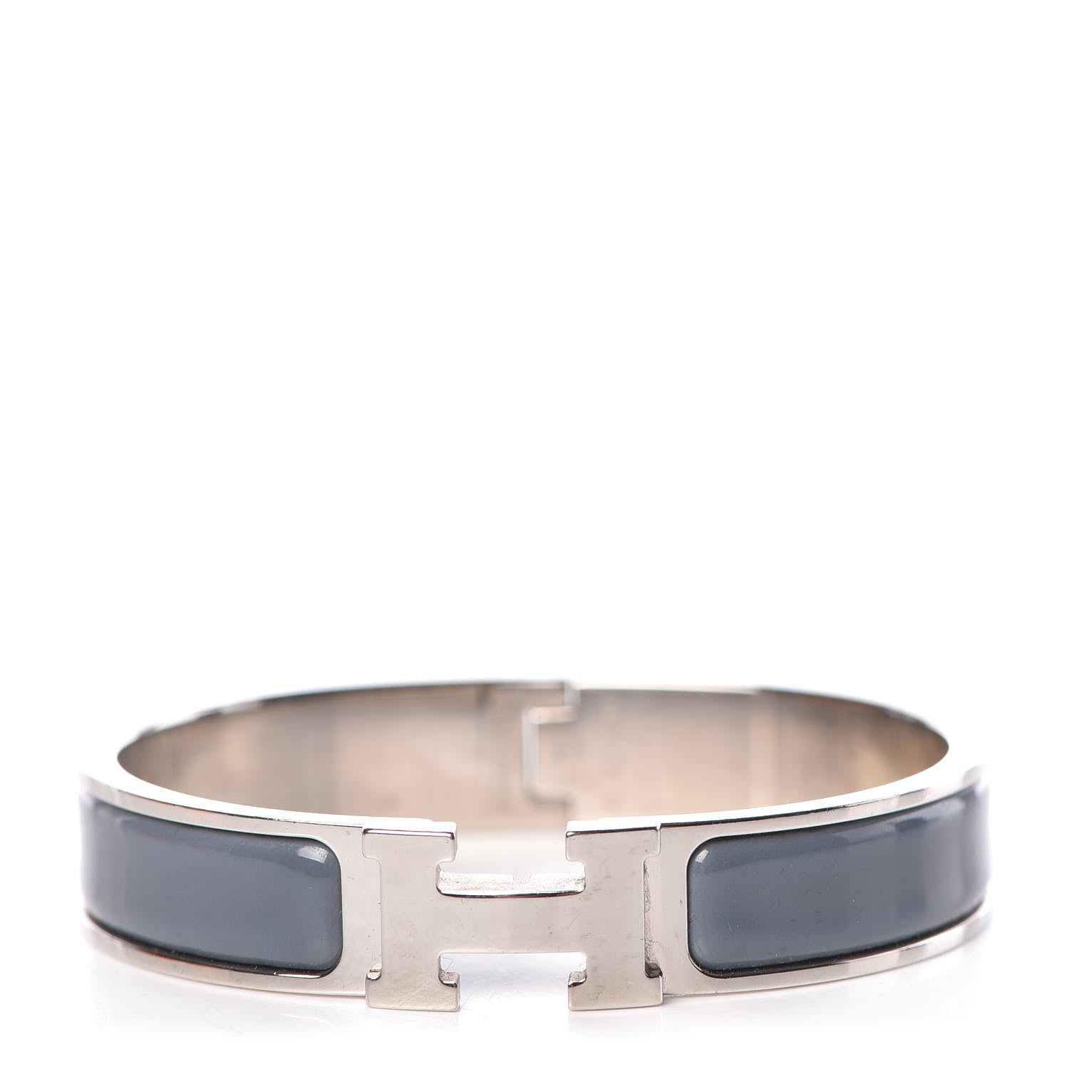 Hermes Enamel Narrow Clic Clac H Bracelet PM Slate 1 of 5