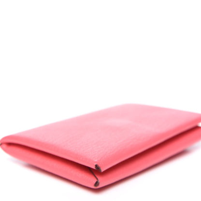 Hermes Chevre Mysore Calvi Card Case Rose Azalee 6 of 8