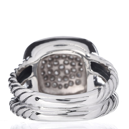 David Yurman Sterling Silver Diamond 11mm Albion Pave Ring 50 5.5 4 of 5