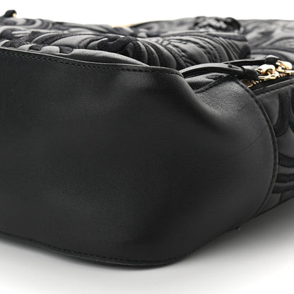 Versace Calfskin Embroidered Baroque Palazzo Backpack Black 7 of 9