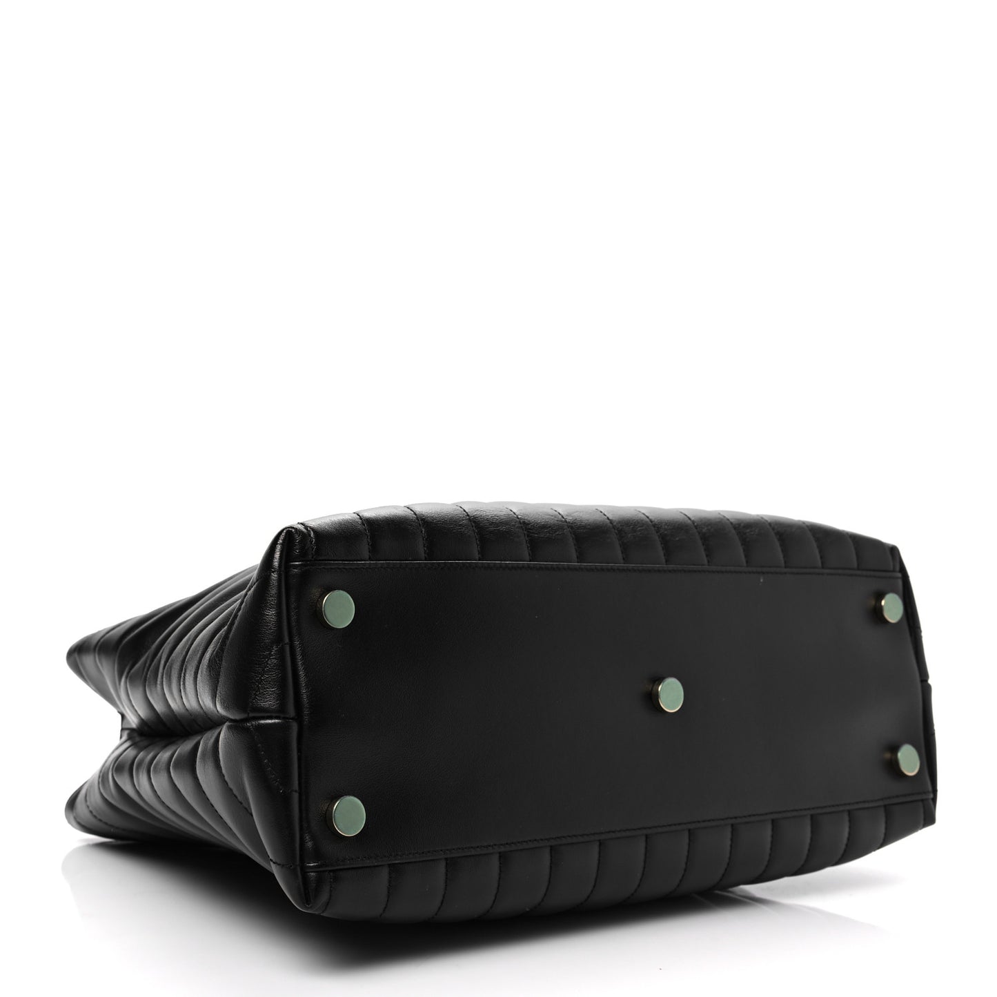 Calfskin Y Quilted Monogram Large Loulou Shopper Black