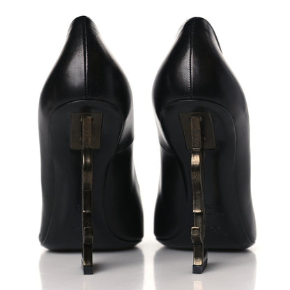 Saint Laurent Calfskin Opyum 100 Pumps 39 Black 5 of 10