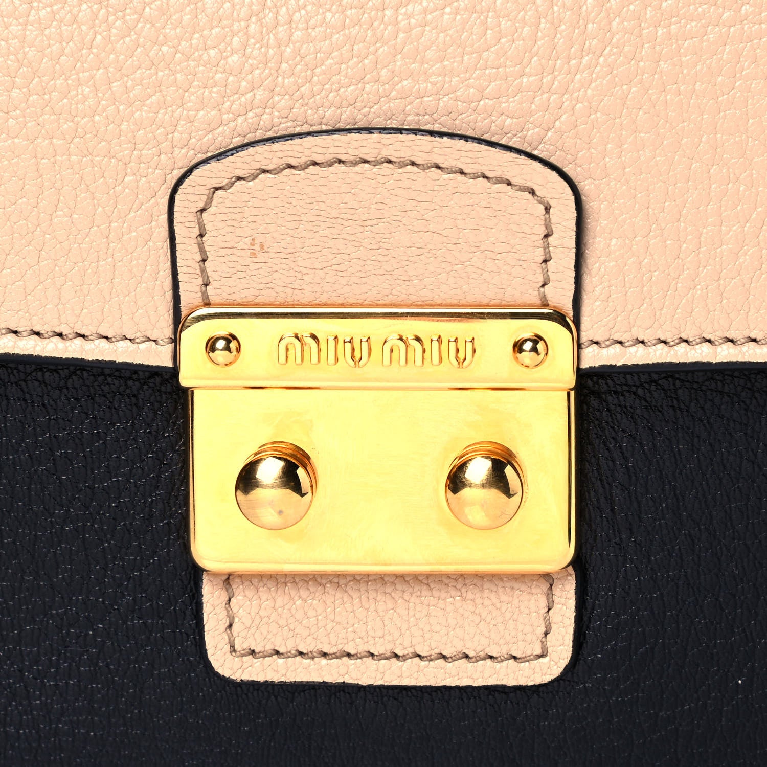 Miu Miu Goatskin Madras Shoulder Bag Black Cammeo 7 of 11