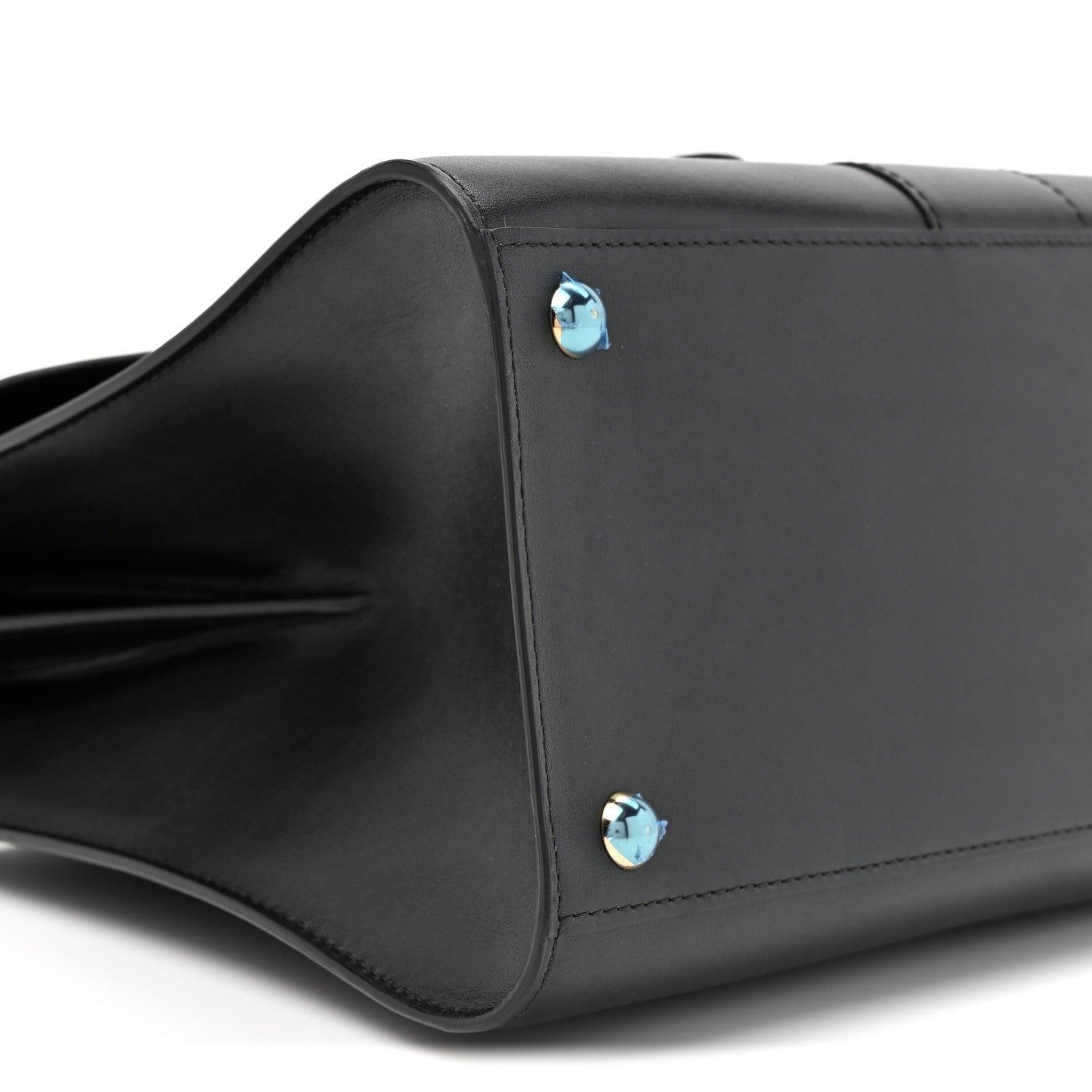 Delvaux Box Calfskin MM Brillant Satchel Black Black 1927195