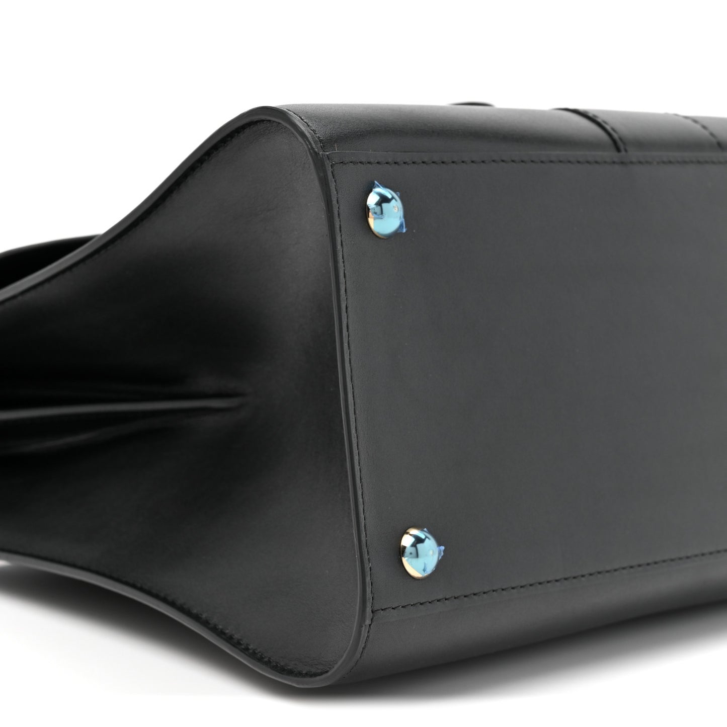 Box Calfskin MM Brillant Satchel Black Black