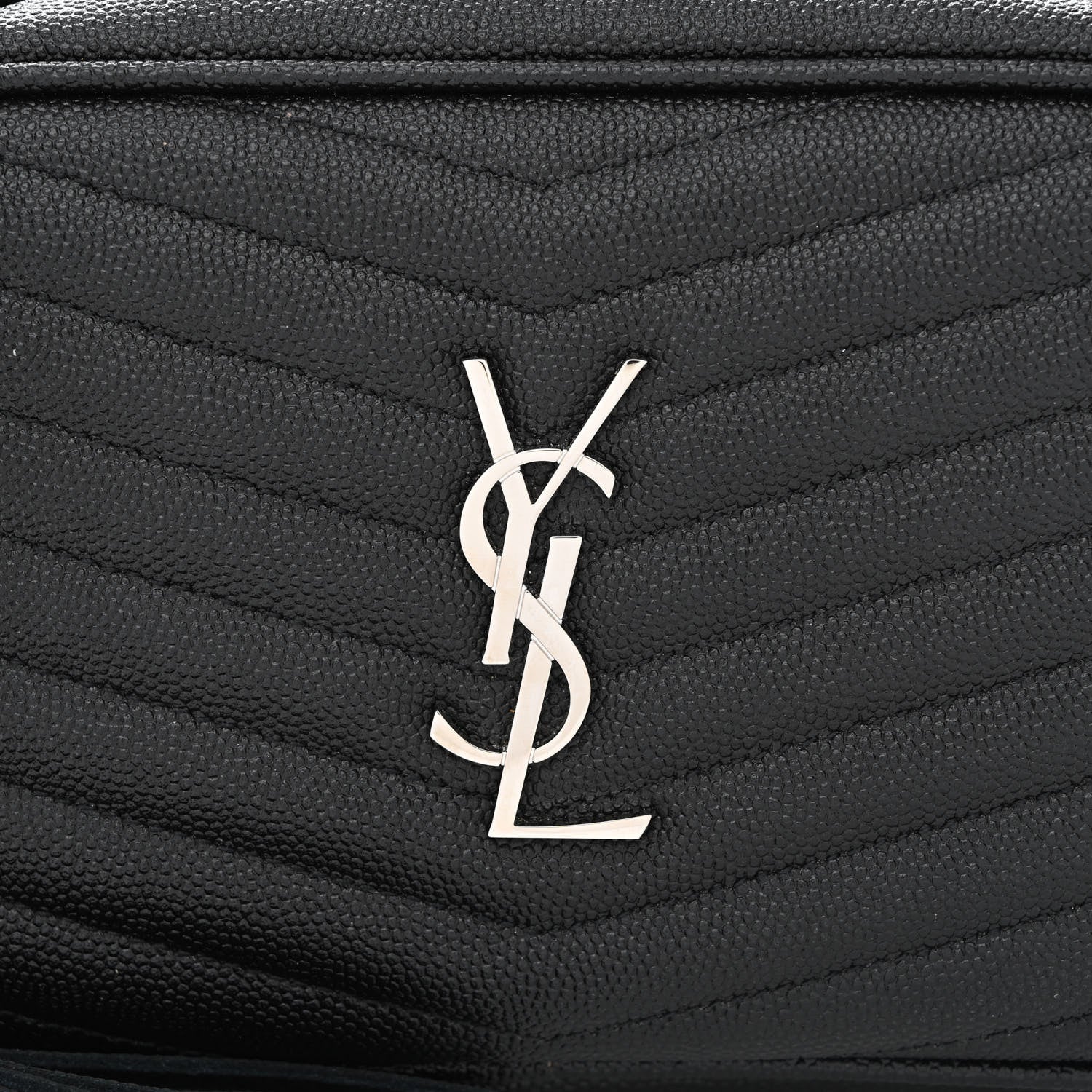Saint Laurent Grain De Poudre Matelasse Monogram Mini Lou Camera Bag Black 8 of 11