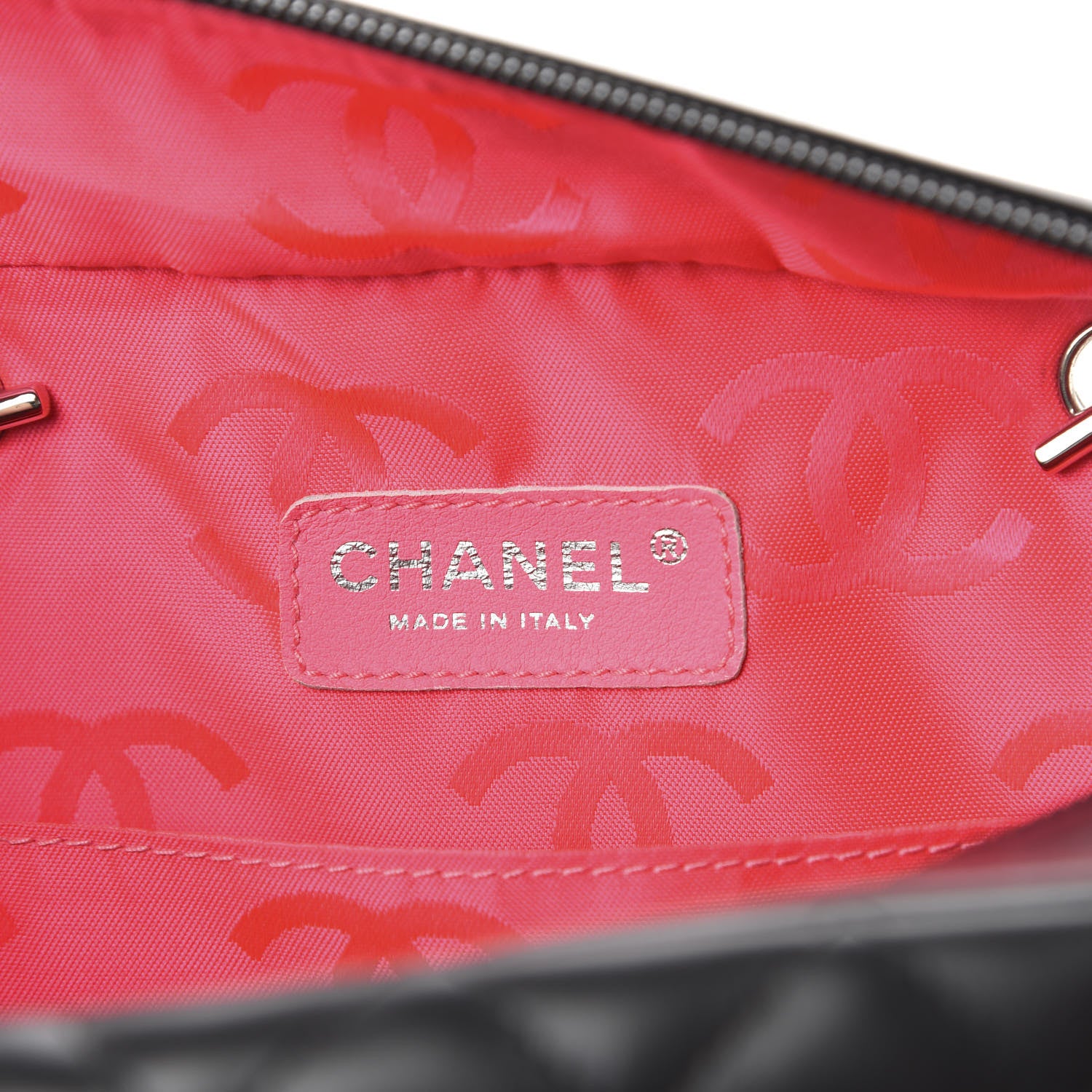Chanel Calfskin Quilted Large Cambon Multipocket Reporter Black White 8 of 11