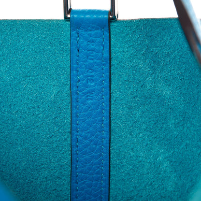 Hermes Taurillon Clemence Picotin Lock 22 MM Bleu Zanzibar 7 of 8