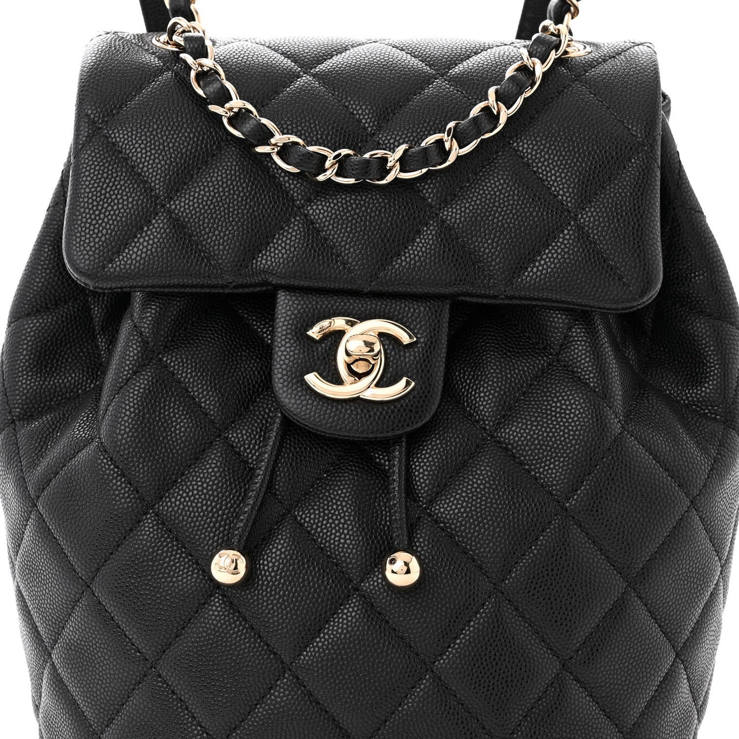 Caviar Quilted Mini Urban Spirit Backpack Black