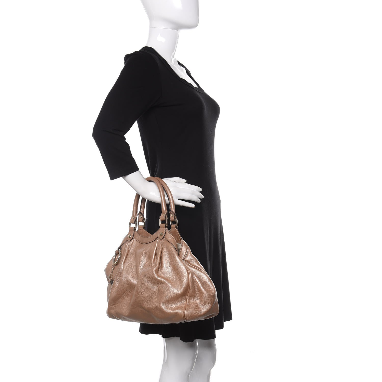 Gucci Metallic Calfskin Medium Sukey Tote Pink 2 of 10