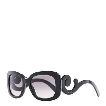 Prada Acetate Baroque Sunglasses SPR 27O Black 1 of 9