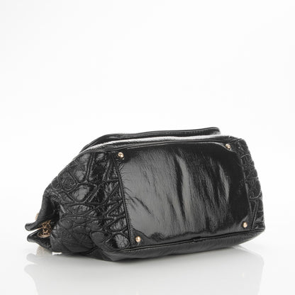 Chanel Vinyl Rodeo Accordion Flap Bag Black 4 of 7