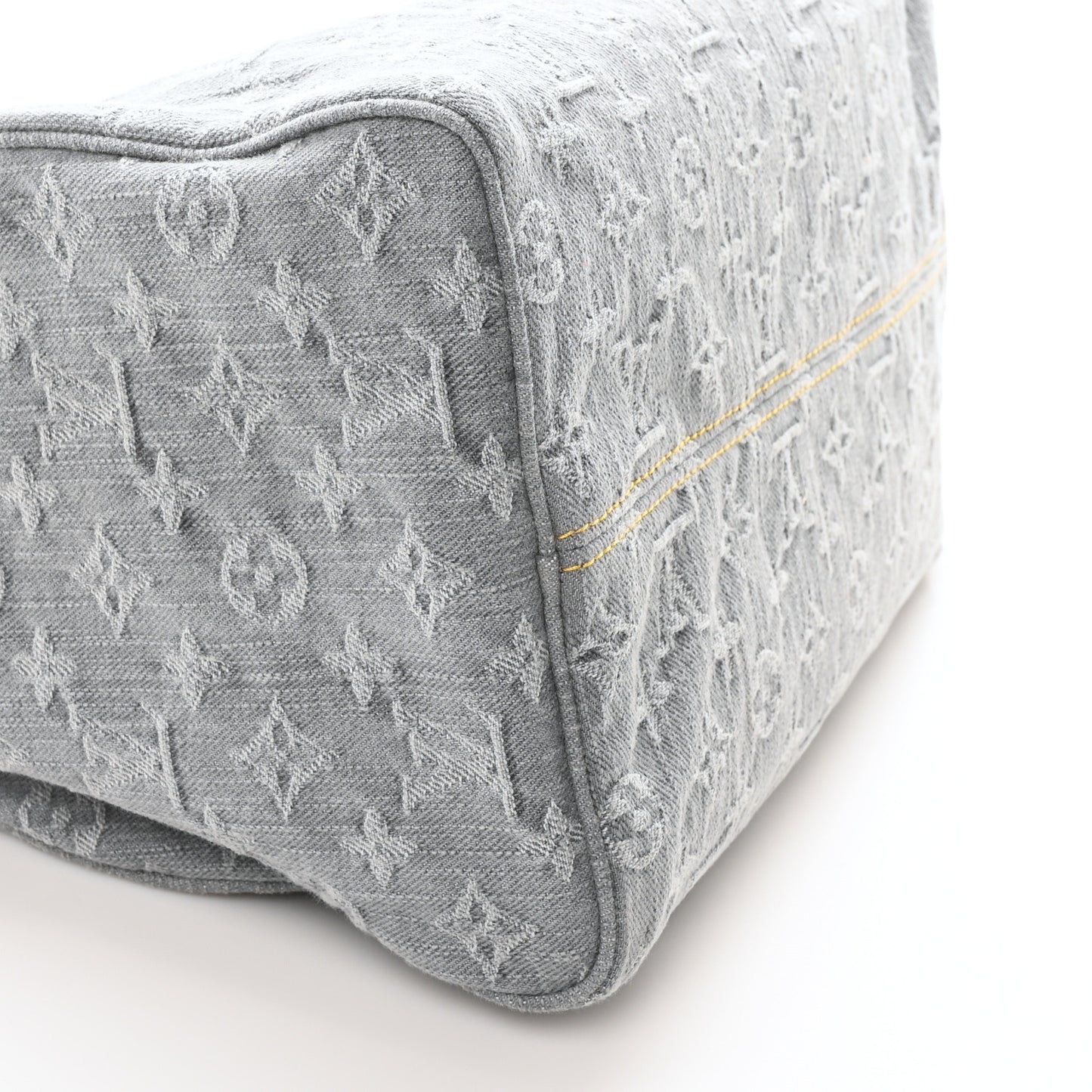 Monogram Denim Speedy Soft 30 Washed Gray