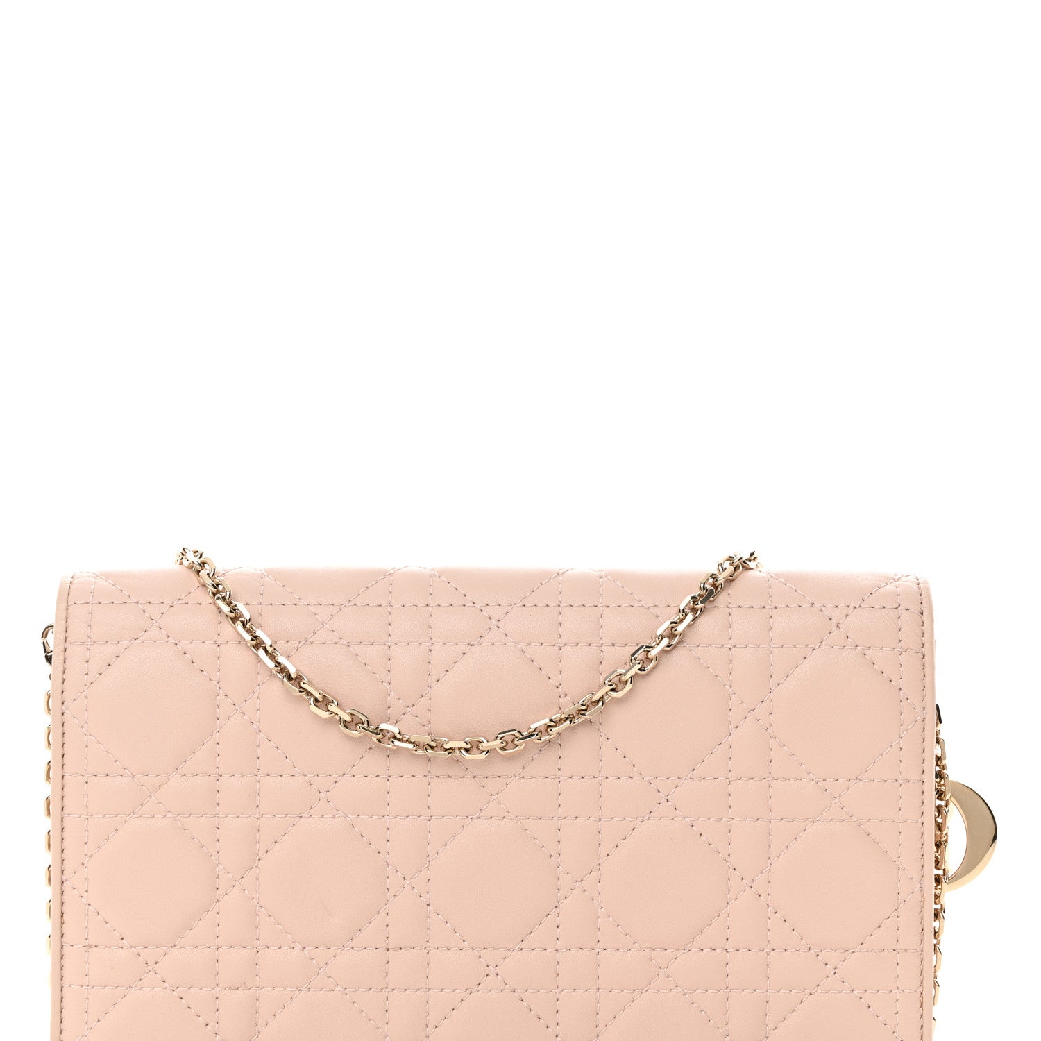 Christian Dior Lambskin Cannage Lady Dior Pouch Beige 9 of 16