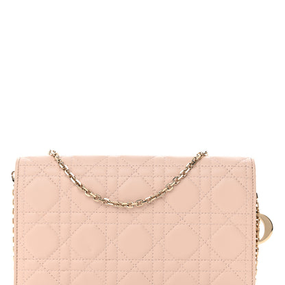 Christian Dior Lambskin Cannage Lady Dior Pouch Beige 9 of 16