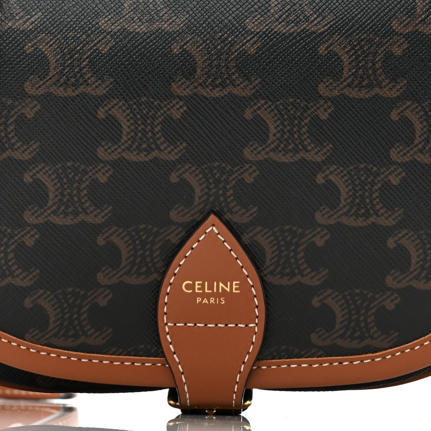 Triomphe Canvas Medium Folco Bag Tan
