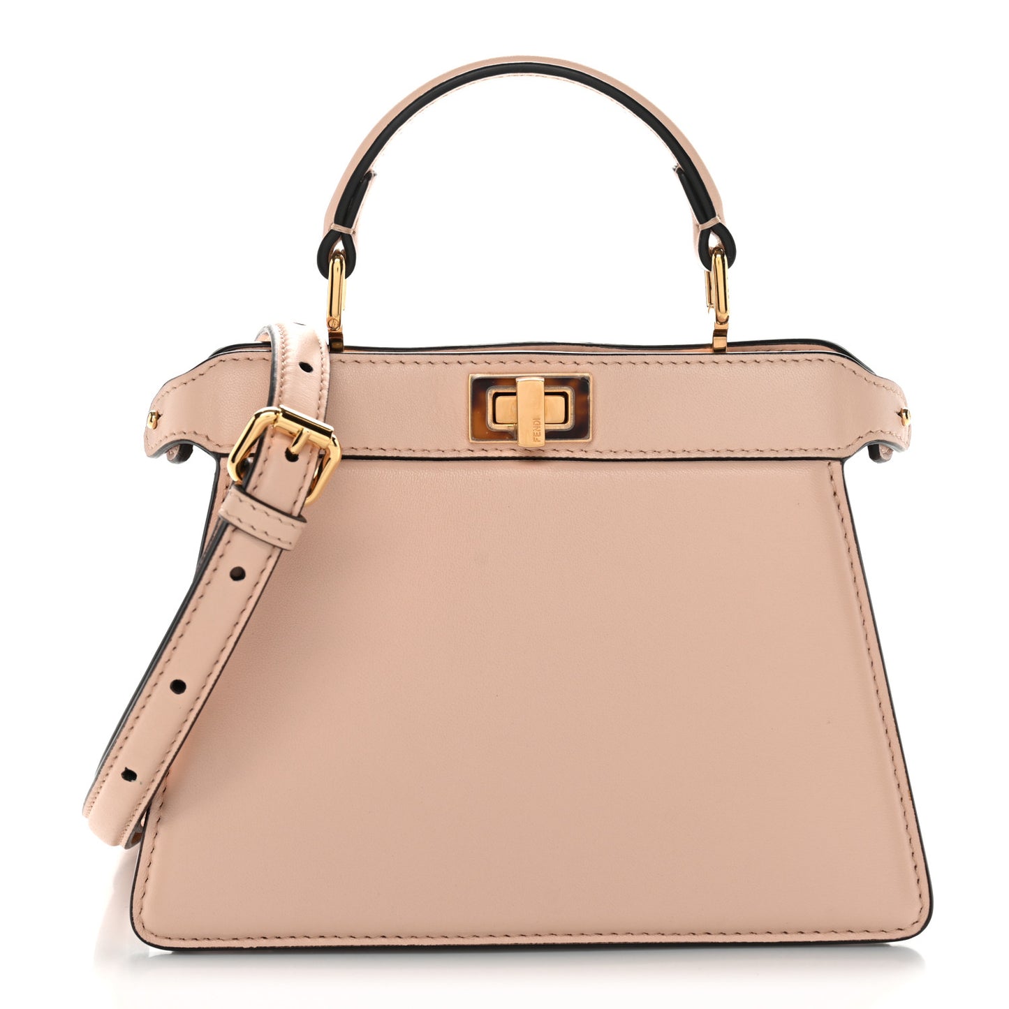 Shiny Nappa Plexiglass Petite Peekaboo I SEE U Satchel Light Rose
