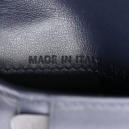 Christian Dior Coated Canvas Calfskin CD Diamond Bifold Wallet Navy 8 of 9