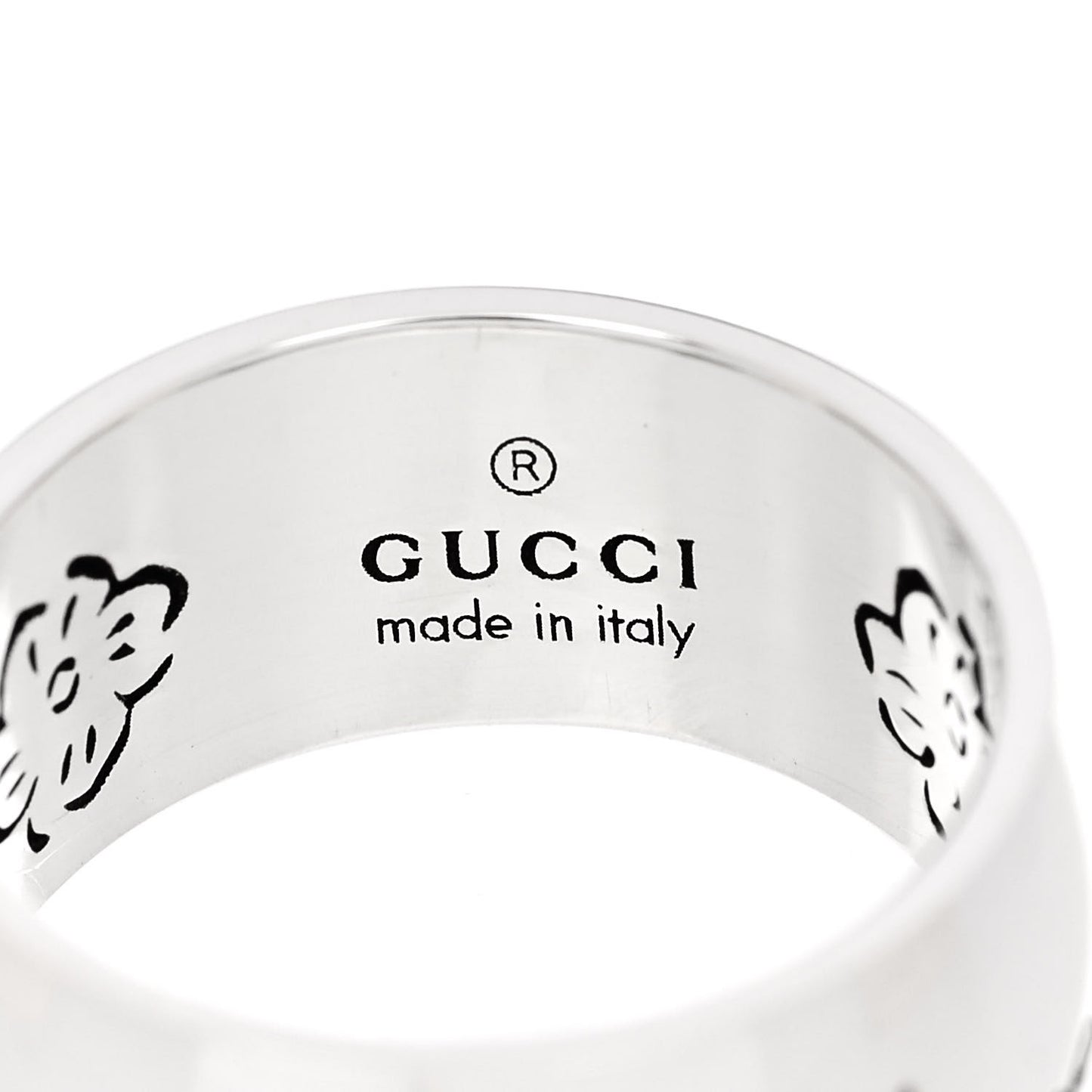 Sterling Silver Wide Blind for Love Band Ring 52 6