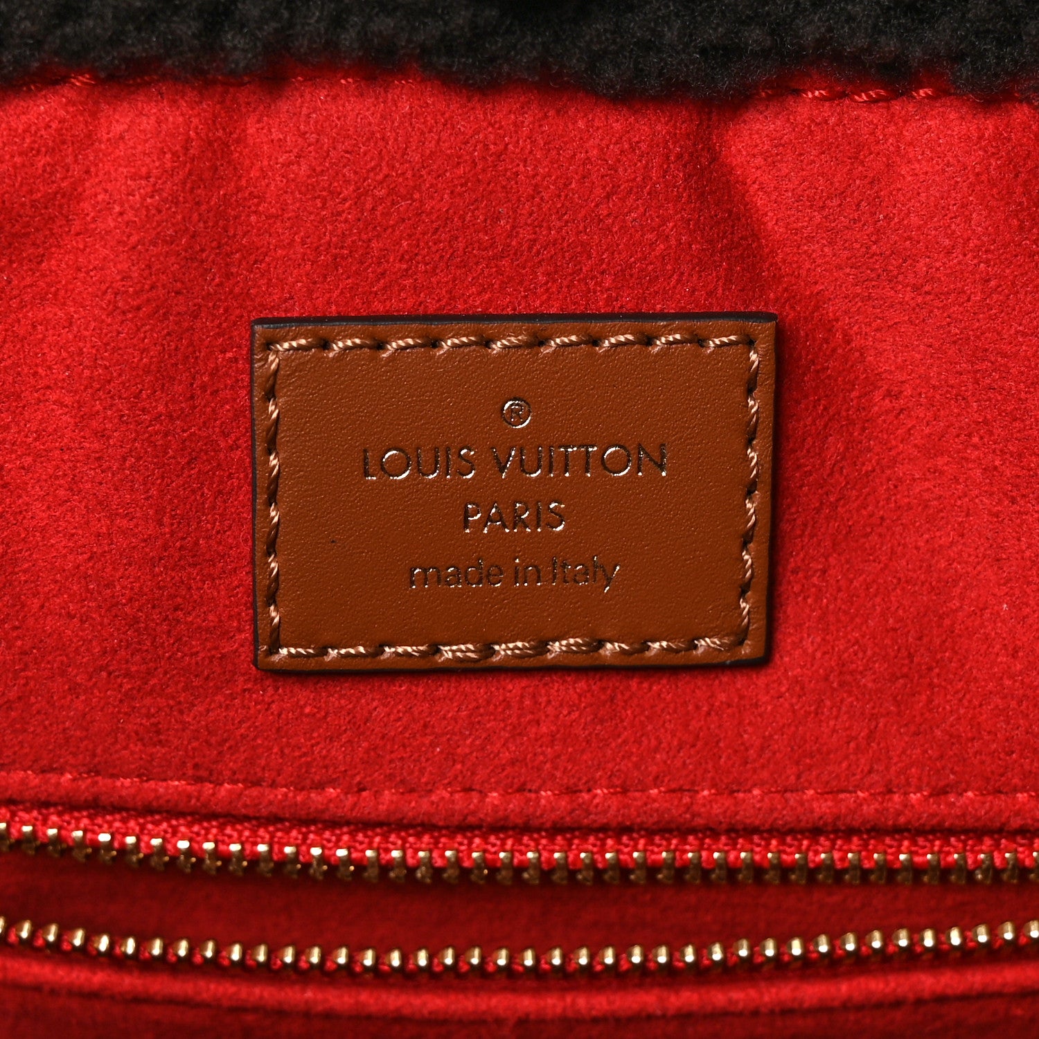 Louis Vuitton Shearling Monogram Giant Teddy Onthego GM Black White 6 of 10