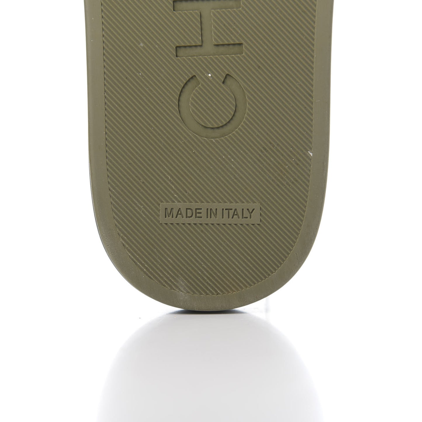 Canvas Chain Flat Sandals 37 Khaki