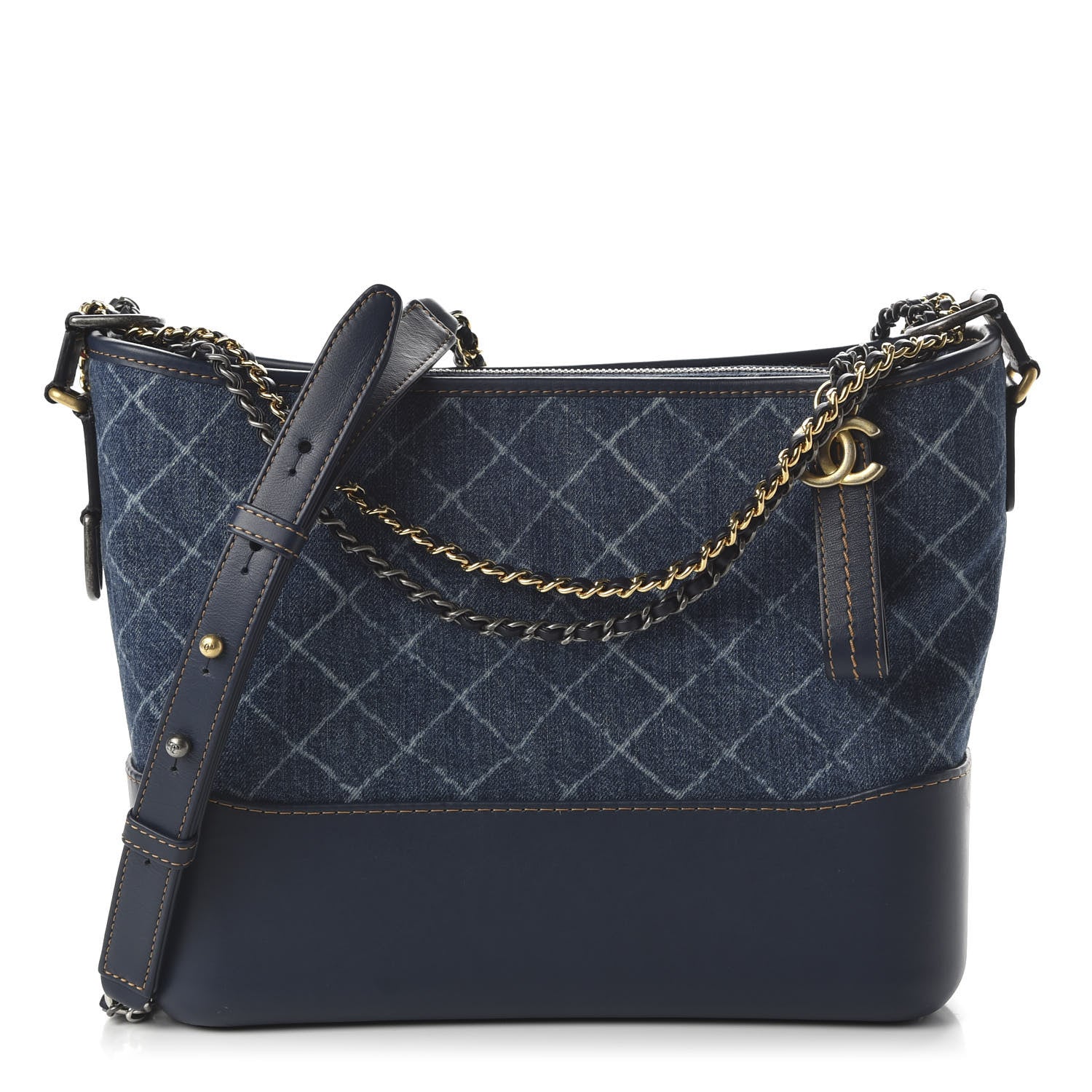 Chanel Denim Calfskin Medium Gabrielle Hobo Blue 1 of 14